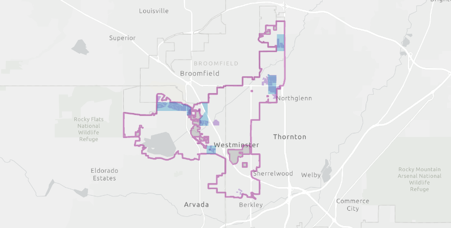 A current map of Westminster commercial real estate