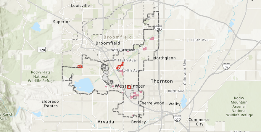 A current map of road construction projects